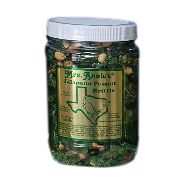 Jalapeño Peanut Brittle 14 oz Jar Mrs. Annie's Peanut Patch