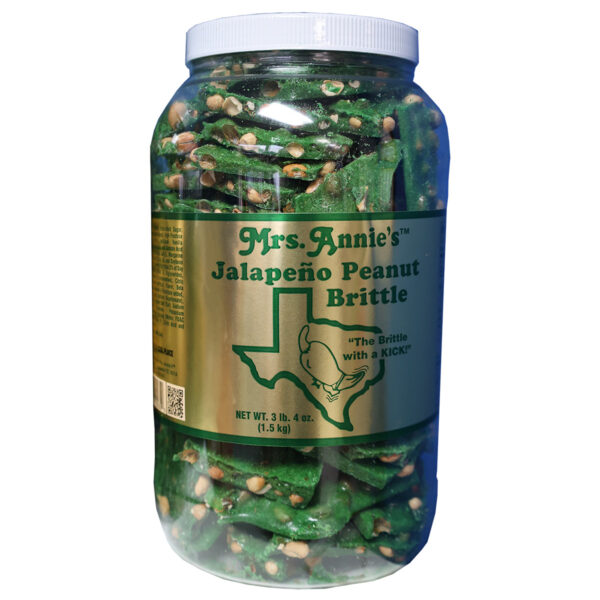 Jalapeño Peanut Brittle Gallon Jar Mrs. Annie's Peanut Patch