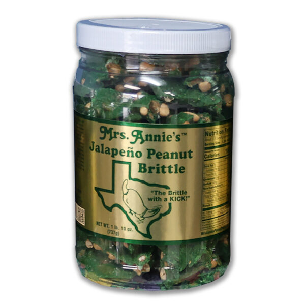 Jalapeño Peanut Brittle Half Gallon Jar Mrs. Annie's Peanut Patch