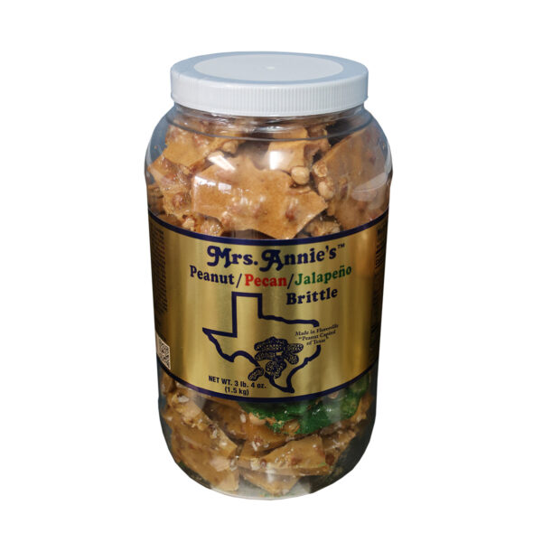 Mix Brittle, Peanut, Pecan Jalapeño, Gallon Jar, Mrs. Annie's Peanut Patch