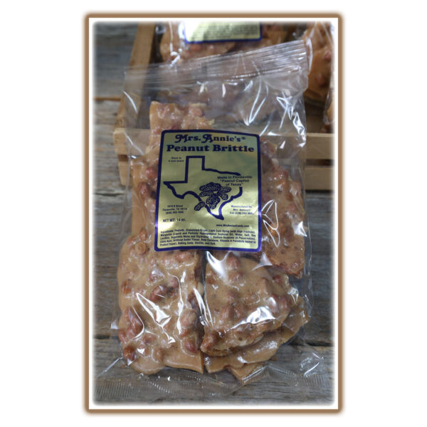 Peanut Brittle 14 oz bag Mrs. Annie's Peanut Patch