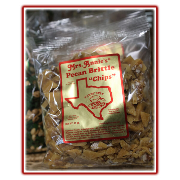 Pecan Brittle Chips 14 oz Mrs. Annie's Peanut Patch