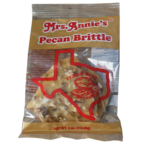 Pecan Brittle 3 oz bag Mrs. Annie's Peanut Patch