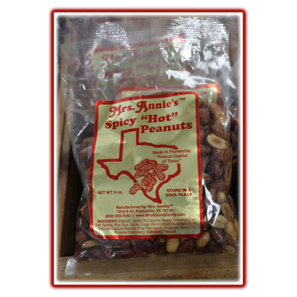 Spicy Hot Peanuts 6 oz Mrs. Annie's Peanut Patch